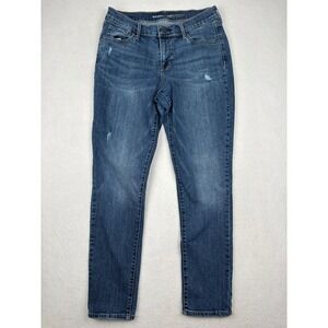Old Navy Curvy Jeans Womens 8 Mid Rise Straight Distressed